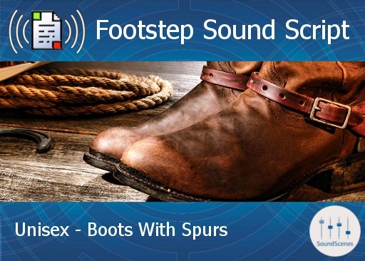 footstep script – unisex – boots with spurs